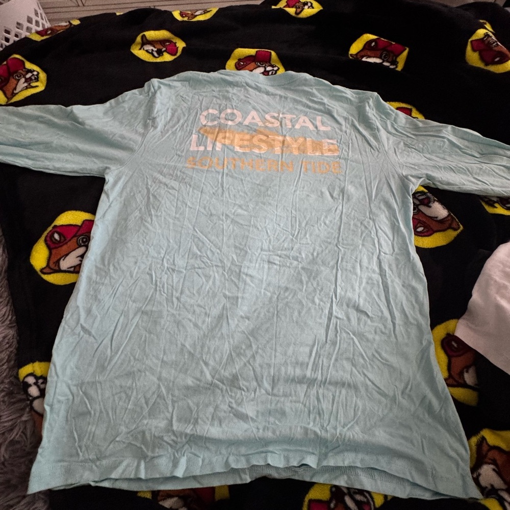 Southern Tide Light Blue Cotton long sleeve tee shirt